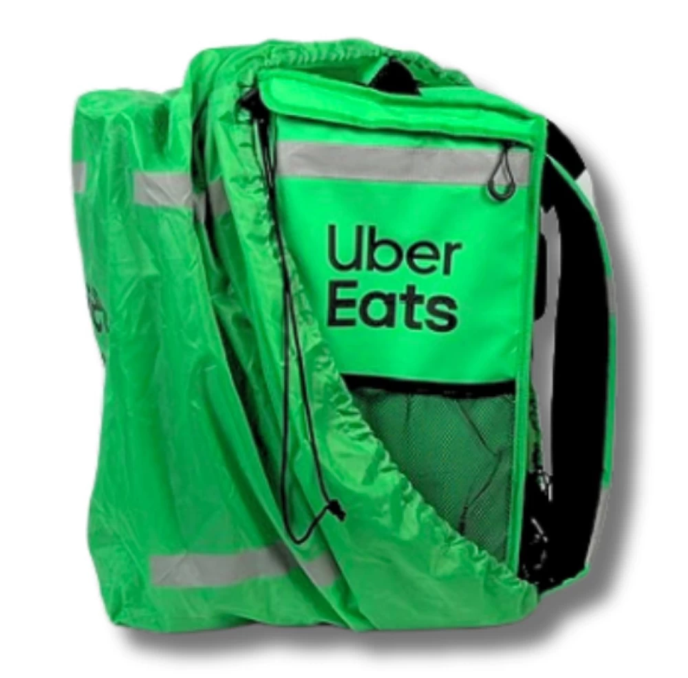 Uber Eats Mochila Cúbica + capa de chuva